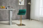 COOLMORE Vintage Bar Stools with Back and Footrest Counter Height Dining Chairs 2PC/SET
